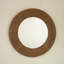 Miroir rond en chanvre tissé à la main