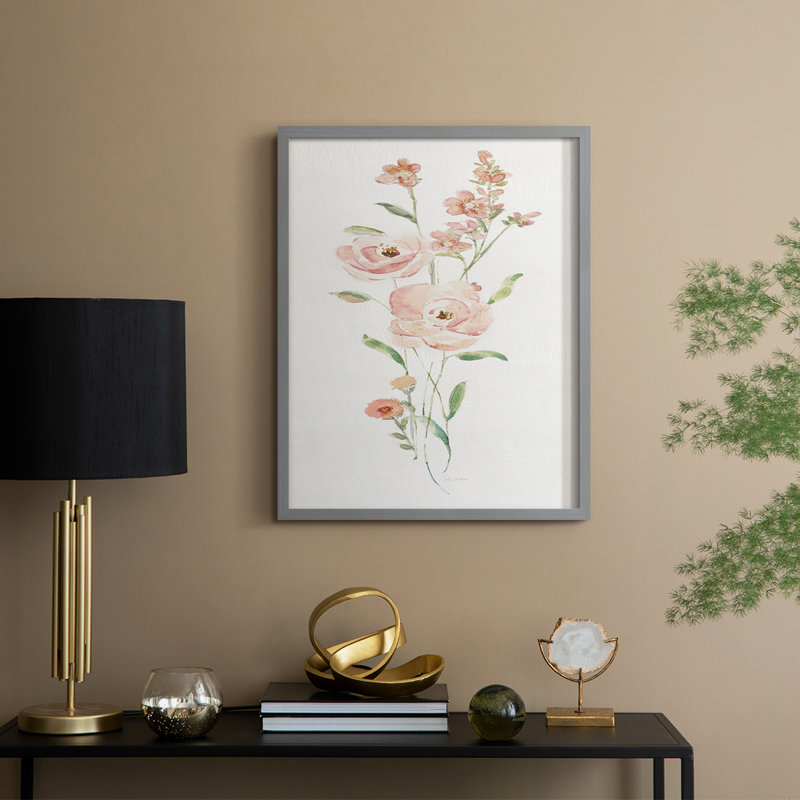 Floral Belle I, reproduction encadrée - bois massif