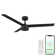 Breeze Collection Smart Indoor and Outdoor 52in 3-Blade Ceiling Fan with Remote Control Works With iOS or Android App