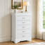Ensemble de meubles de rangement de style transitionnel pour chambre à coucher, comprenant 2 tables de chevet, 1 commode et 1 chiffonnier, construction en bois massif, tiroirs à queue d'aronde, 4 couleurs - Blanc-428027935