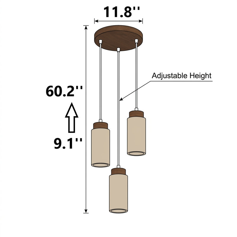 Adonia 3-Light Travertine Cluster Pendant