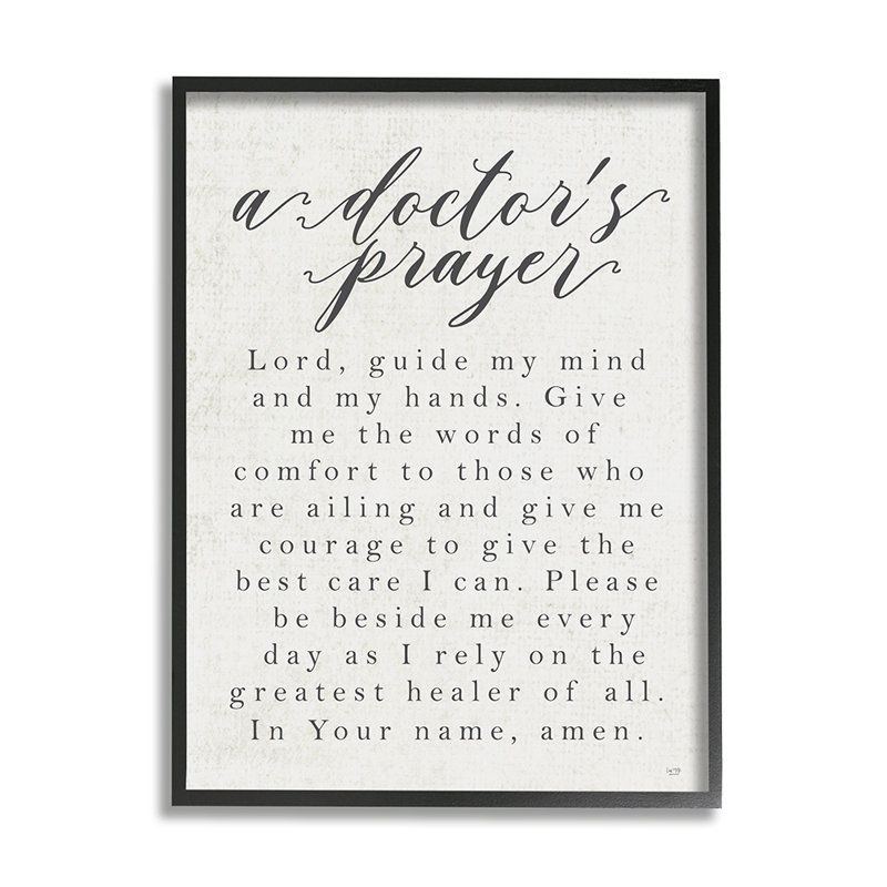 «A Doctor's Prayer Faith Base Office Motivation», reproduction d'impression, H 20 po x l 16 po x 1,5 po