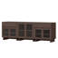 Ensemble de rangement modulaire Almaguer 3 pièces avec 2 tiroirs, 6 portes vitrées, étagères réglables et fini grain de bois, noyer brun-308447430