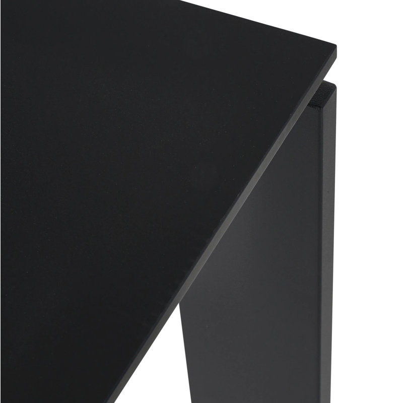 Four Metal Base Dining Table, Black, 28" H x 75" W x 35" D