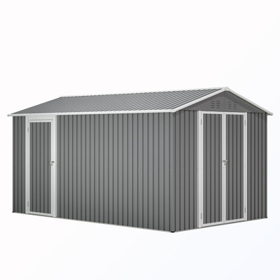 Outdoor Storage Shed With Additional Lockable Side Door