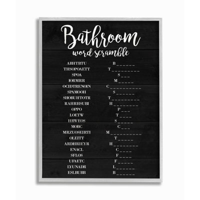 « salle de bain, noir et blanc brouiller », impression