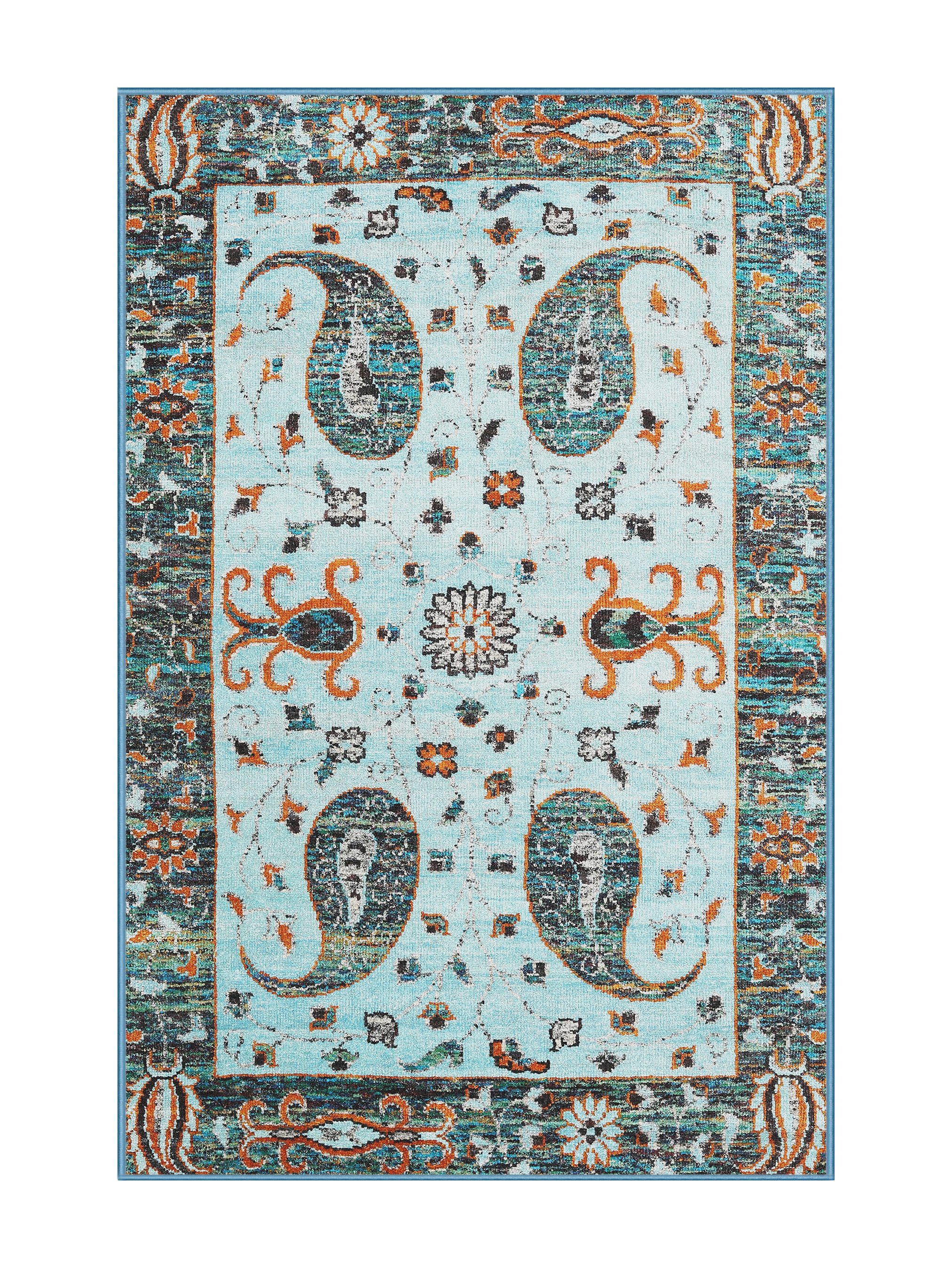 Wayfair Monarchy Rugs Rug Tycoon 100% Machine Washable Traditional 3877 Area Rug | Wayfair