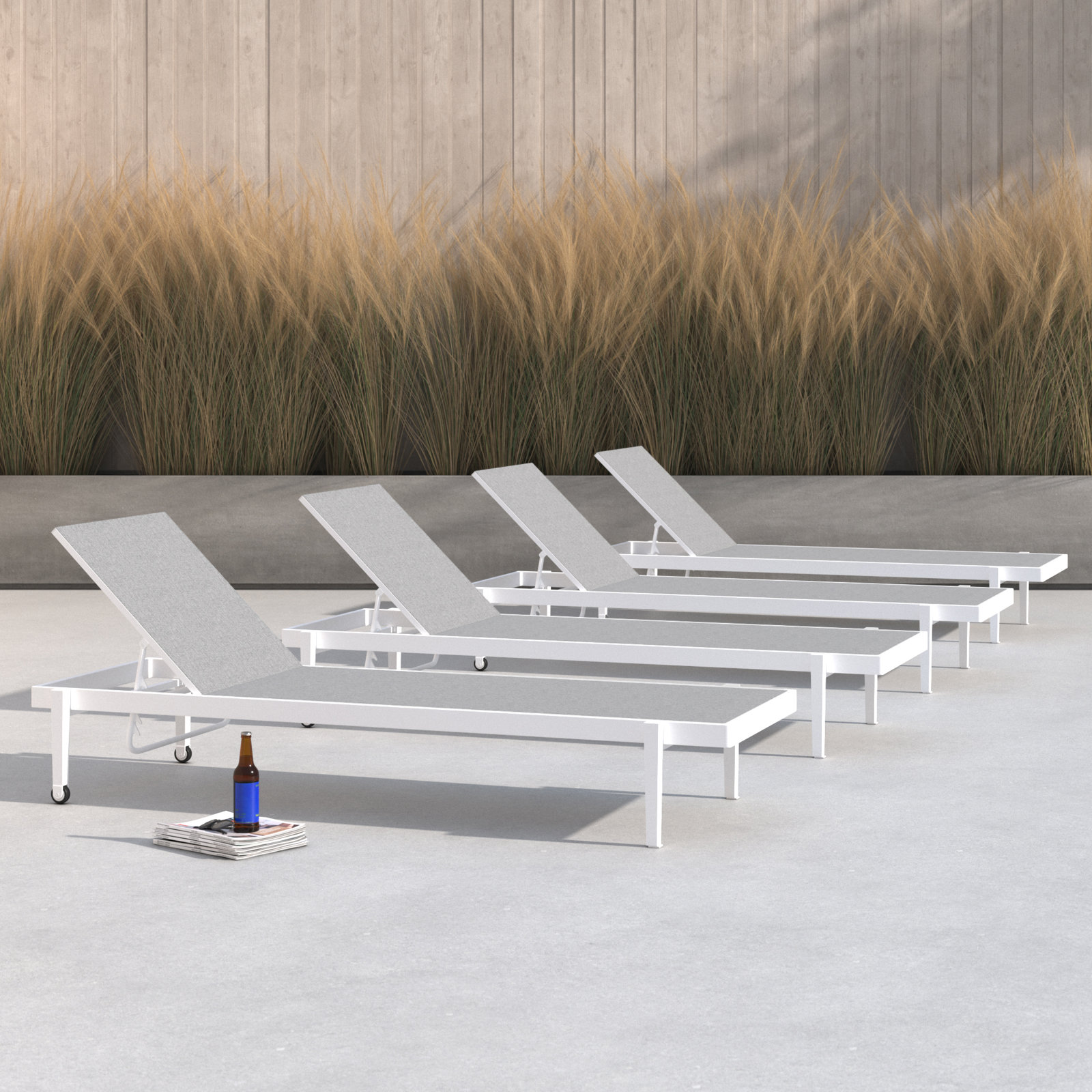 Charleston 29" Patio Chaise Lounge Set