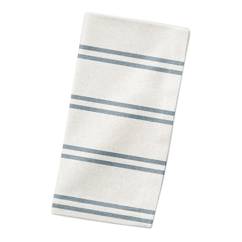 Serviette Paine, Bleu / blanc