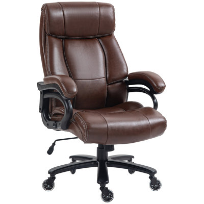 Vinsetto Big And Tall Office Chair, PU Leather Desk Chair 400Lb -  Hokku Designs, B07E532250264B6BB07509FDBD7C3E4A