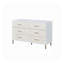 Commode blanche à 6 tiroirs
