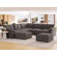 Upholstered 57.4 " Chenille Sectional-2004783819-2004783858