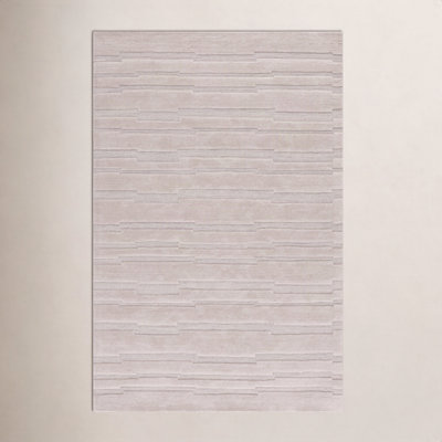 Elona Beige Hand-Tufted Wool Rug