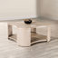 Structure de table basse 1Pc avec roulettes attachées à rangement ouvert