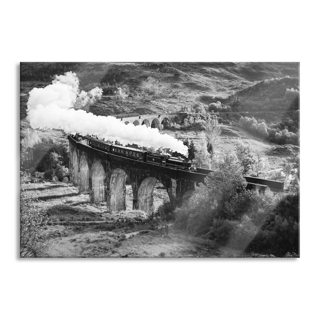 Locomotive Steam Train - Unframed Photograph on Glass