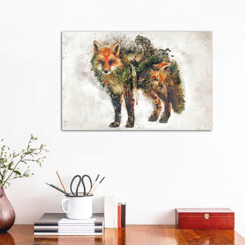 Surreal Fox by Barrett Biggers - Wrapped Canvas Print, 66.04 cm H x 45.72 cm W x 1.91 cm D