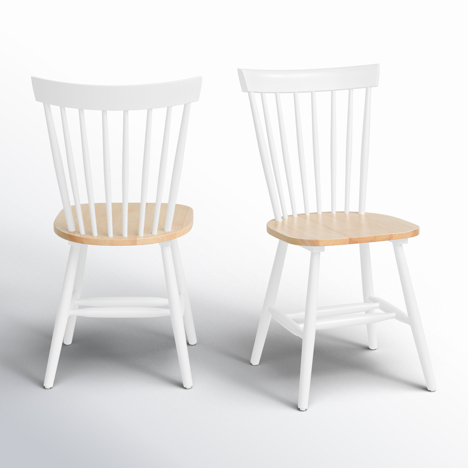 Matanna Oak Side Chair, White/Natural