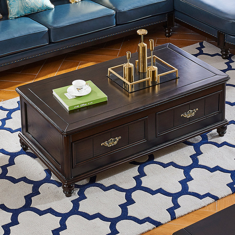 Table basse rectangulaire de style américain, 19.7" H x 59" L x 31.5" W