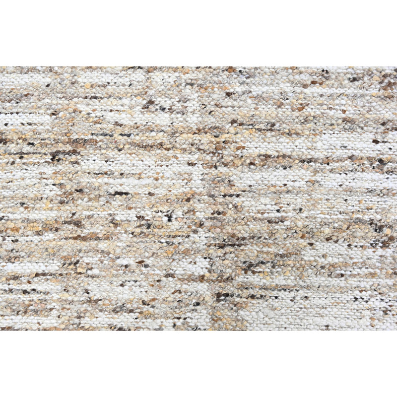Hand Knotted Wool Area Rug, Sand, Rectangle 9' x 12'
