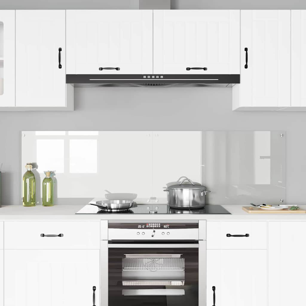 Vidaxl Kitchen Backsplash White 80 X 40 Cm Tempered Glass