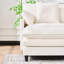 Canapé modulaire en forme de U de 140,9 pouces avec 2 repose-pieds mobiles, 4 coussins et 2 coussins décoratifs, tissu doux en cachemire beige-129424484