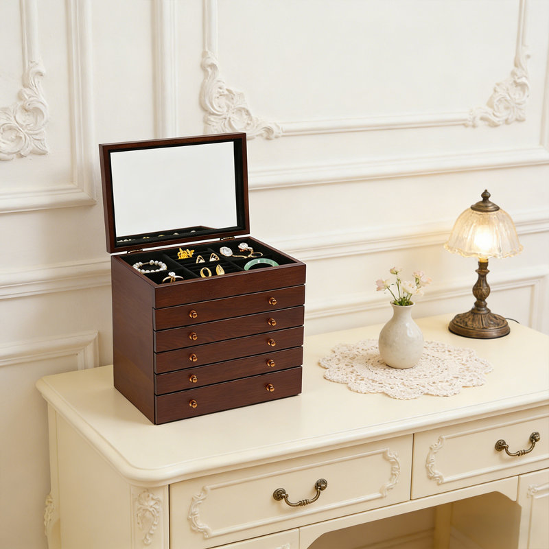 Boîte à bijoux en bois