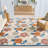 Palash Wool Cotton Performance Floral Rug in Beige/Red-659455656