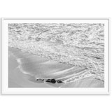 Black And White Shoreline Print by Carly Tabak