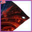 Tapisserie murale «Fractals» - bleu et rouge-653563472