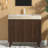 Modern Vanities, 36 Inch Walnut Vanity Cabinet with Storage