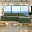 Canapé modulaire de 105 po avec canapé en forme de L et canapé-lit modulaire sans dossier de 105 po-1183735680-1183735681-1183735708