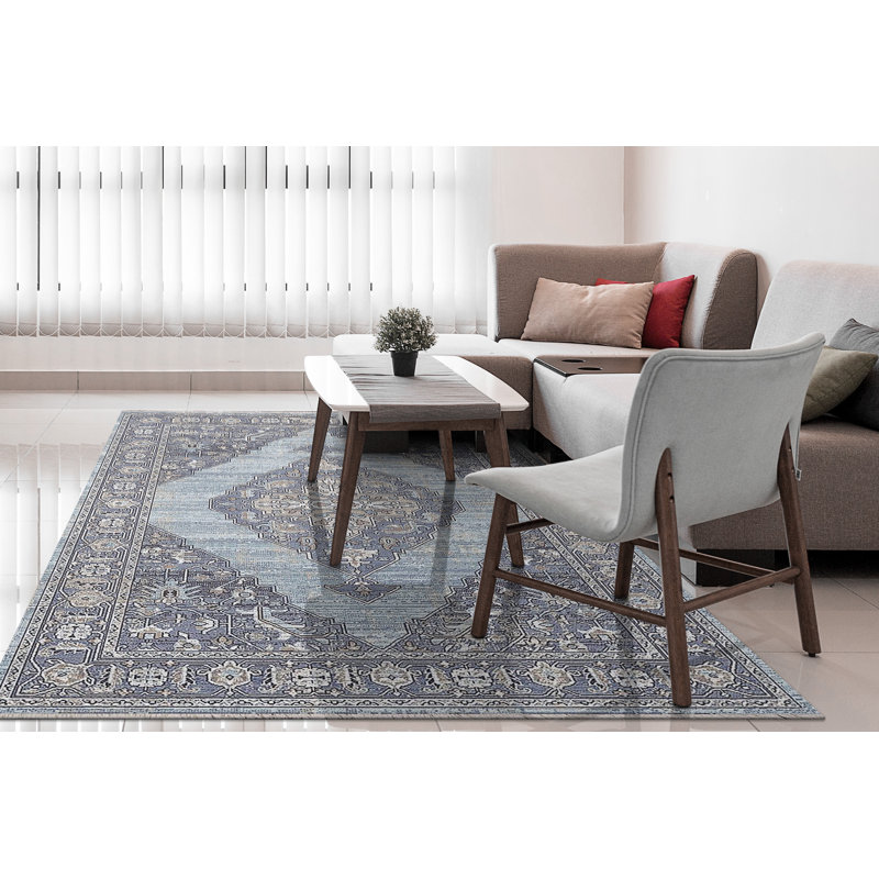 Jazz 6792-580 bleu / beige, Rectangle 9 pi x 12 pi