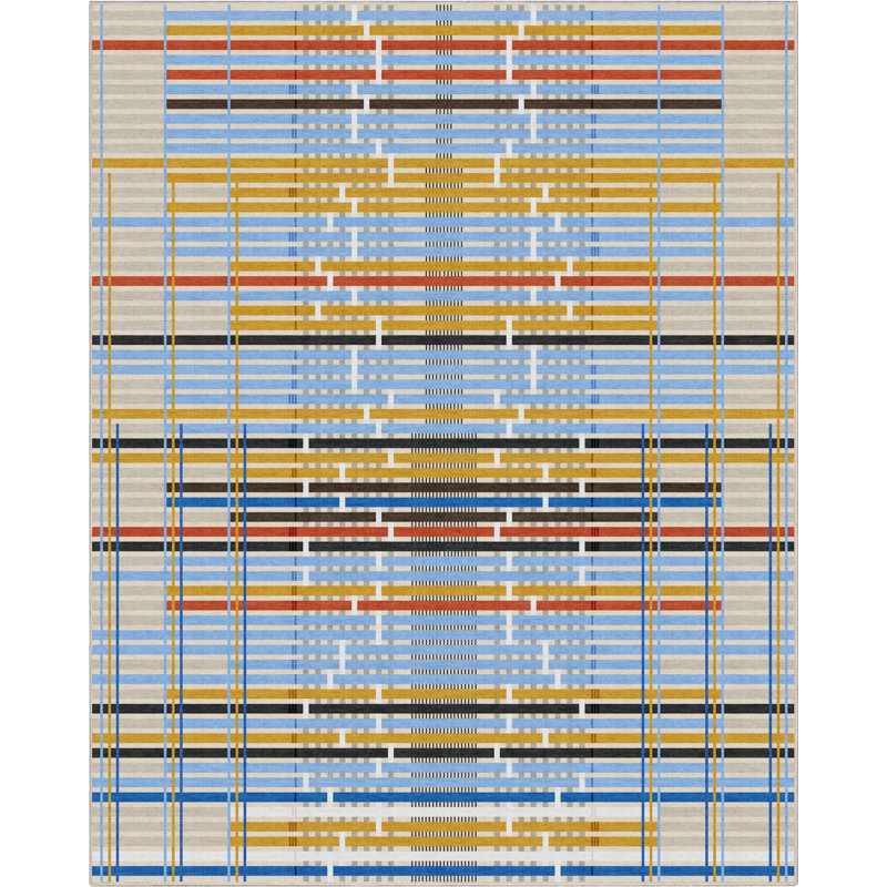  Apollo Unraveling Storeys Contemporary Geometric Multi Area Rug, Rectangle 5'3" x 7'3"