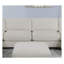 Fauteuil d'appoint en velours côtelé beige avec détails larges et pieds en bois