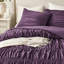 2 pièces d'édredon mauve simple / simple TG, en microfibre au design romantique, en microfibre brossée prélavée à la chaleur semblable à celle des nuages, avec motif à utiliser et attaches délicates, lavable à la machine, standard 100-126015695-126015691
