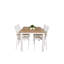 Navya 4 - Person Teak Patio Dining Set with Extendable Rectangular Table