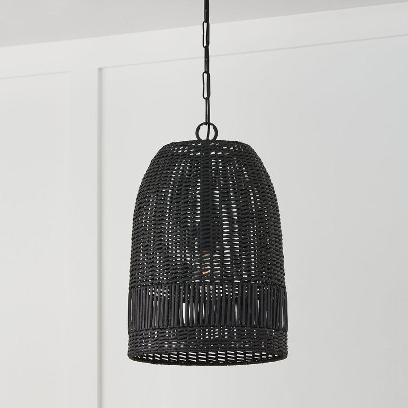 Luminaire suspendu en pot 1 lumière Hasley, Noir