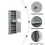 Grande armoire de rangement pour salle de bain, armoire de rangement autoportante avec tiroir et tablette réglable-924932775