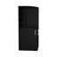 Armoire de bar en coin noire de 43 po de hauteur - 8 bouteilles de vin, salon moderne à double porte-1379365435
