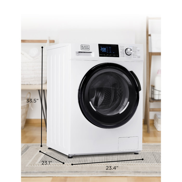 Black + Decker BLACK+DECKER 2.7 Cubic Feet cu. ft. Portable Washer & Dryer  Combo in White with Child Safety Lock