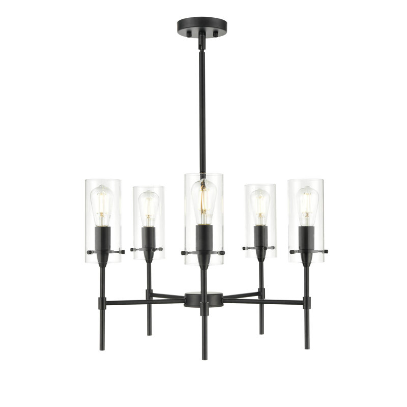 Lustre sphérique Spoutnik à 5 lumières Angelina, Noir