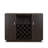 Bethena Transitional 47"L Rectangular Server with Wine Rack and Cup Holder in Espresso