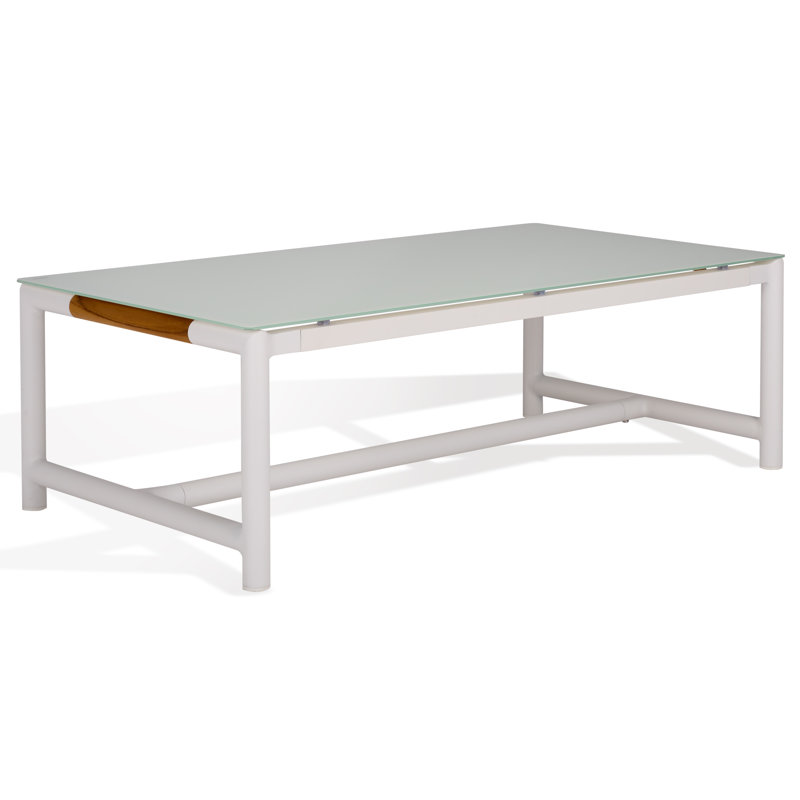 Table basse de patio en aluminium et teck Berg