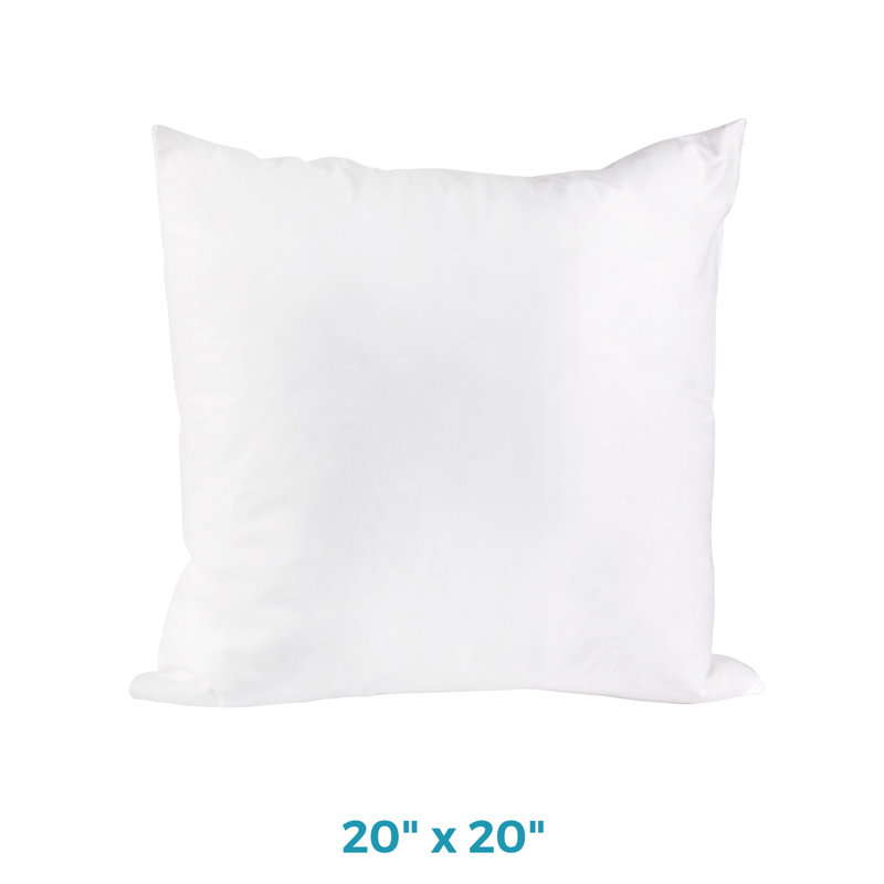 White 20" x 20" Polyester Pillow Insert
