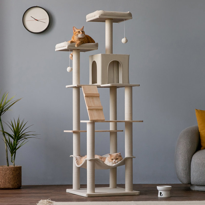 Degolier 69'' H Cat Tree, Beige