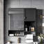 Armoire de rangement murale moderne avec miroir et barre à serviettes, armoire de rangement 29 po x 28 po Modern | Idée de cadeau-2141692322