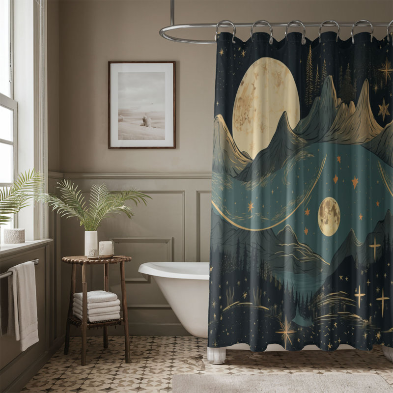 Rideau de douche Amea, H 74 po x l 71 po