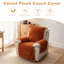 Housse antidérapante pour canapé inclinable avec motif de citrouille 3D, housse de canapé inclinable simple en peluche, protecteur de chaise pour chaises d'appoint-1727867748