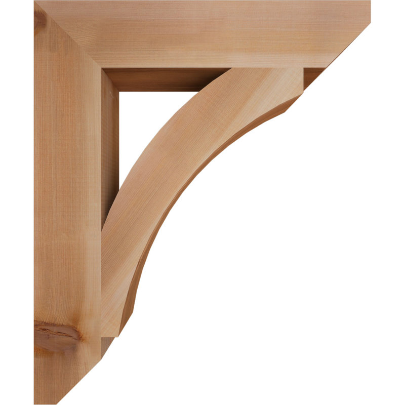 Support en bois / corbeau, Cèdre rouge, H 24 po x l 3,5 po x P 20 po