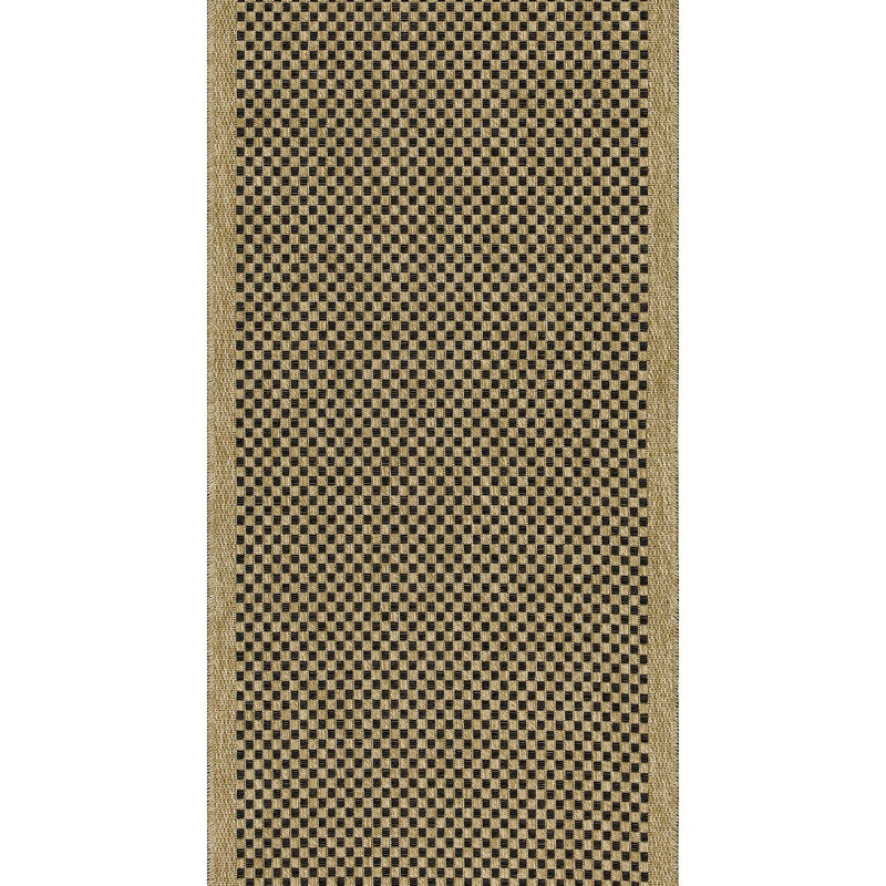 Indoor/Outdoor Area Rug, Rectangle 7'10" x 10'3", Natural/Black